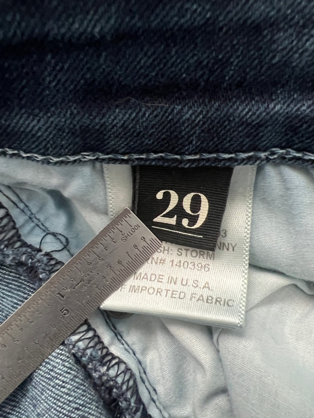 Ström Women’s Nio High Rise Skinny Jeans in Storm Wash Blue - Size 29 - Picture 10 of 16